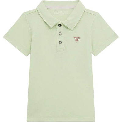GUESS Поло тениска с къс ръкав в бледо зелен цвят за мини момче Guess