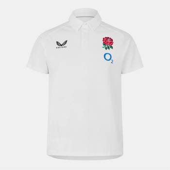Castore Мъжка блуза с яка Castore England Rugby Polo Shirt 2025 Mens - White