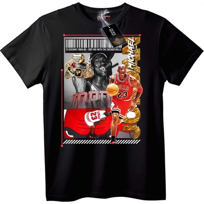 NOONEBRAND Тениска Michael Jordan Bulls 13 Сезона - L, Black