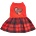 Tiger`s Heart Рокля за кучета Red Plaid Heart Dress