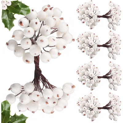 Verk 26084 Vianočné jarabiny zmrznuté biele súprava 5 ks