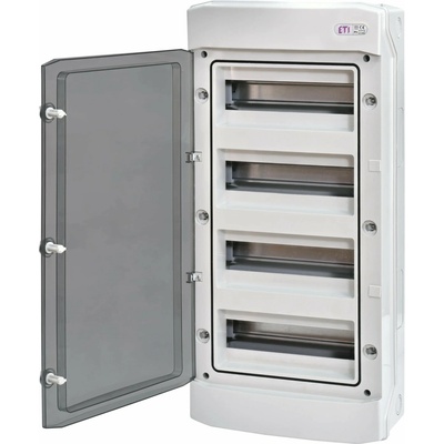 ETI Rozvádzač nástenný 48M IP65 dvierka transp. 664x319x144mm ECH-48PT