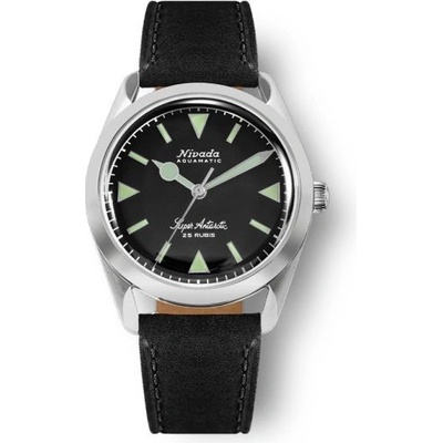 Nivada Grenchen Super Antarctic 32026A - Black Leather