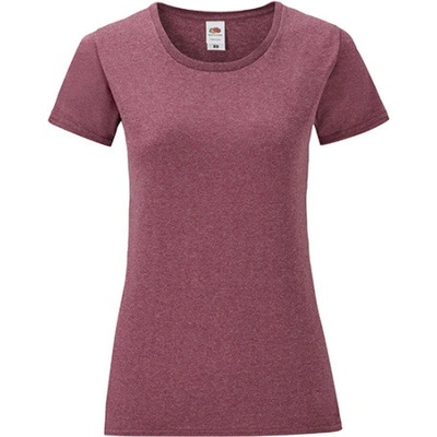Fruit of the Loom Dámské triko 61-432-0 Heather Burgundy
