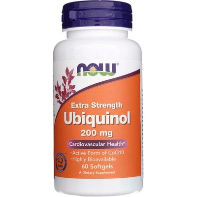Now Foods Now Ubiquinol Extra Strenght Kaneka 200 mg 60 softgel kapslí