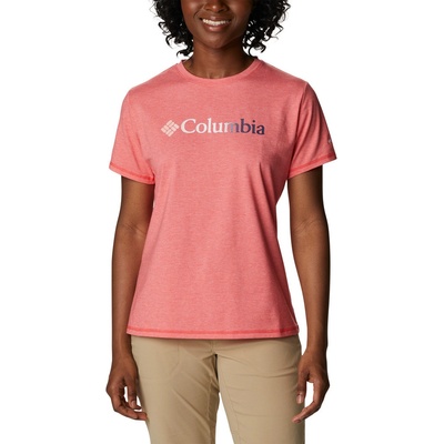 Columbia Dámske tričko Sun Trek™ SS Graphic Tee Red Hibiscus