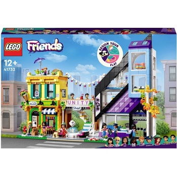 LEGO® Friends 41732 Kvetinárstvo a dizajn štúdio v centre mesta