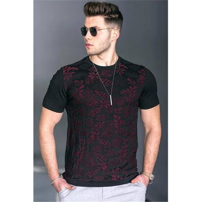 Madmext Мъжка тениска 5088- Черна-Червена 293166 (293166_Червен)