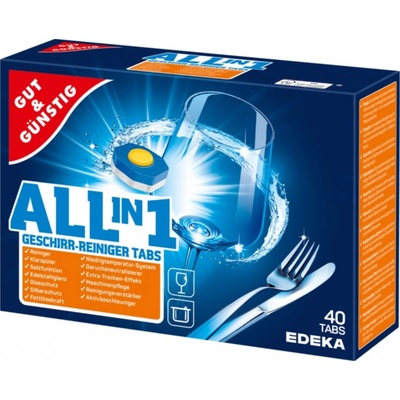 Gut & Günstig Tablety do myčky 10 v 1, 40 tablet, 720 g
