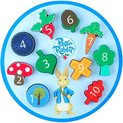 Orange Tree Toys Дървен Пъзел, Orange Tree Toys, Peter Rabbit, Числа и броене (OTT06463)