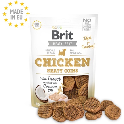 Brit Jerky Snack - Chicken With Insect Meaty Coins 80 g