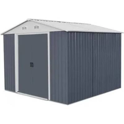 Градинска барака HECHT 12x10 PLUS - 367x301x214 см, метална конструкция, двойна плъзгаща врата и вентилационни решетки (HECHT12x10PLUS)
