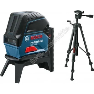 Bosch GCL 2-15, Нивелир лазерен линеен/точков 15 м, 0.3 мм/м, с тринога