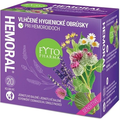FYTO HEMORAL vlhčené obrúsky pri hemoroidoch 20 ks