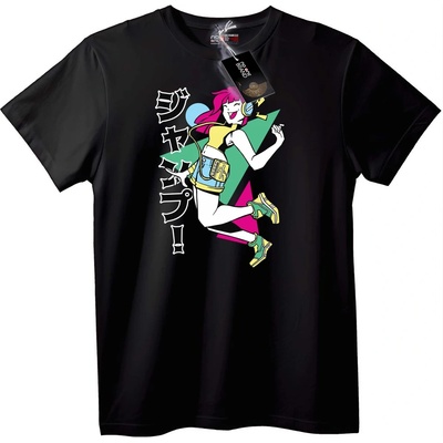 NOONEBRAND Тениска Anime Момиче - XS, Black