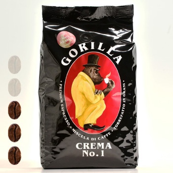 Gorilla Еспресо на кафе на зърна Gorilla Espresso Crema No. 1, 1кг, висококачествен състав (FF01GON1)