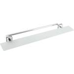SAPHO X-SQUARE - Рафт с държач за кърпа, дължина 80 см, млечно стъкло/хром XQ458 (XQ458)