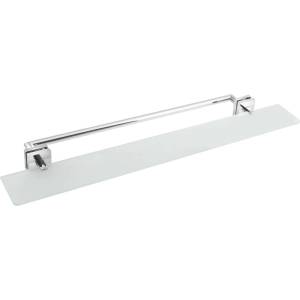 SAPHO X-SQUARE - Рафт с държач за кърпа, дължина 80 см, млечно стъкло/хром XQ458 (XQ458)
