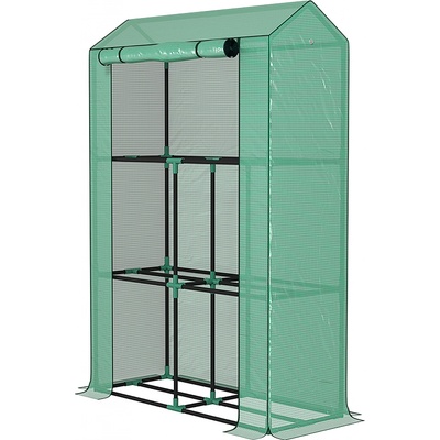 Outsunny s policemi 100 x 40 x 150 cm zelený