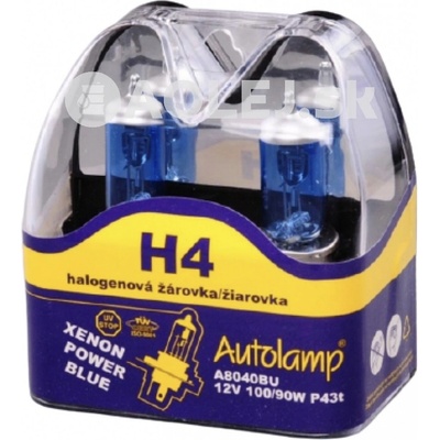 Autolamp H4 12V 100/90W P43t Xenon Power Blue 2 ks