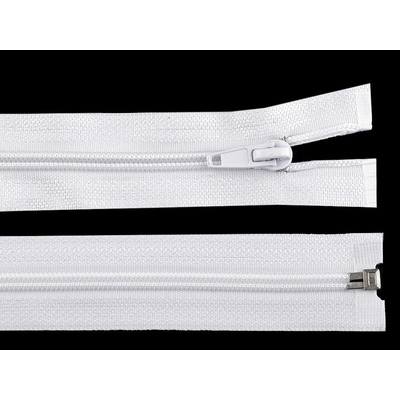 Spirálový zip No 5 délka 90 cm bundový, malé, 101 bílá
