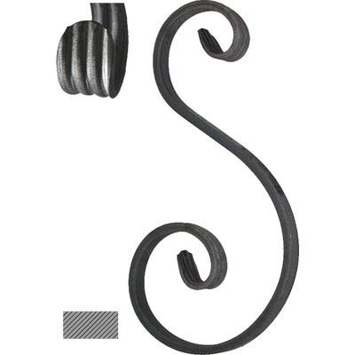 Esko 260 x 120 x 70 mm, hladký profil 12 x 6 mm, široké rozkování