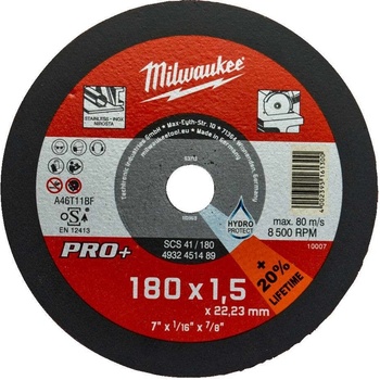 Milwaukee Tenký řezný kotouč 180 x 1,5 mm 4932451489