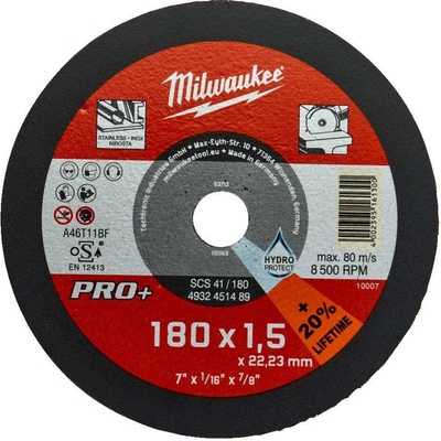 Milwaukee Tenký řezný kotouč 180 x 1,5 mm 4932451489