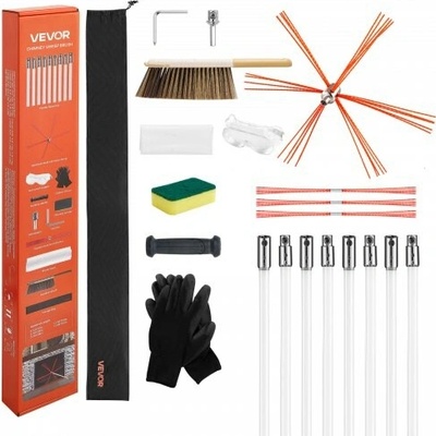 Vevor Sada na čištění komínů kartáč na komín s maximální výsuvnou délkou 8 m – Zboží Dáma