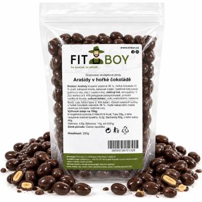 FITBOY Arašídy v hořké čokoládě 250 g