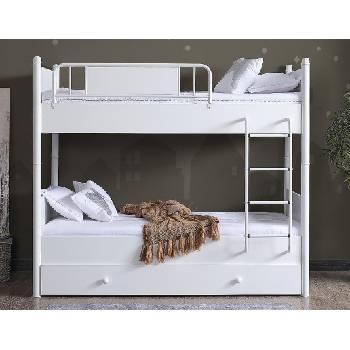 Двуетажно легло Mars бял