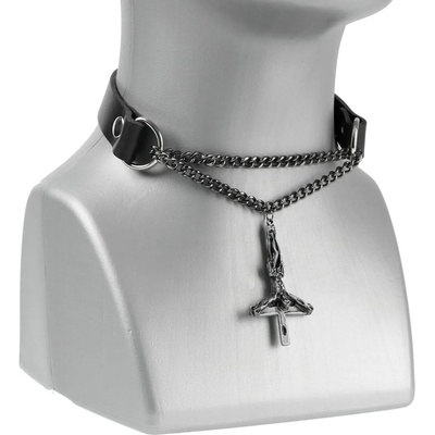 Leather & steel fashion Колие/чокър Кръст - lsf9 20