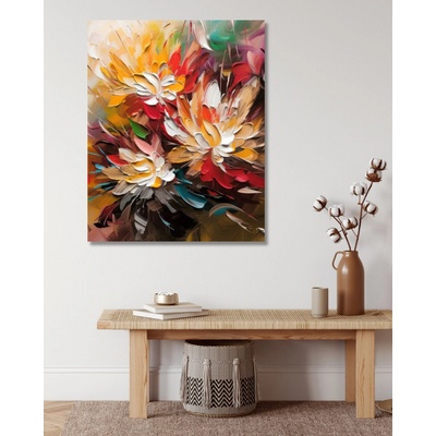 ZUTY Obrazy na stenu - Abstrakt - kvety 2 Rámovanie: vypnuté plátno na rám, Rozmer: 80x100 cm