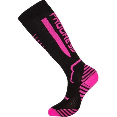 PROGRESS Compress Sox černá-neon růžová
