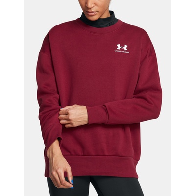 UA Icon Fleece OS Crew Sweatshirt Under Armour | Cherven | ЖЕНИ | XS