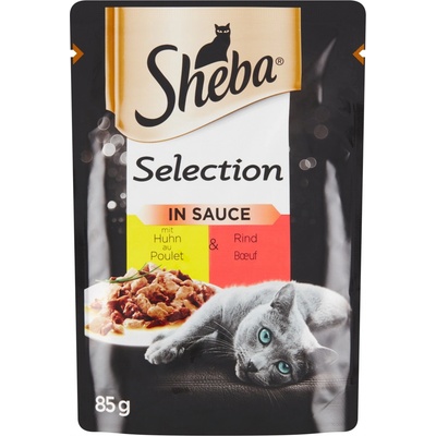 Sheba Selection in Sauce S kuracím a hovädzím v šťave 85 g