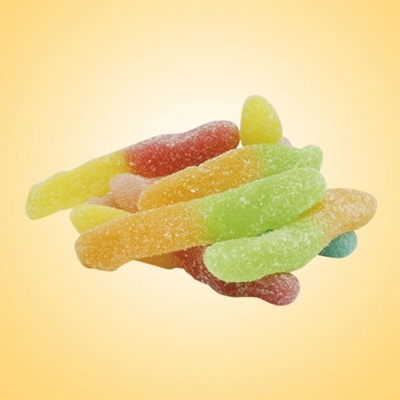 Juiccee Gummee Želé bonbony Kyselí červi 1 kg – Zboží Dáma