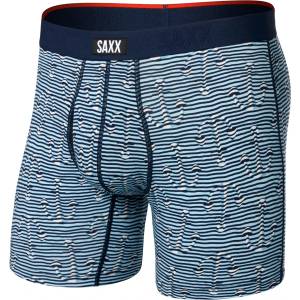 Saxx Мъжко синтетично термобельо Saxx Vibe Xtra Boxer Brief Fly Synthetic base layer - Anchor Stripe / Blue - размер XXL (014-2279-1715)