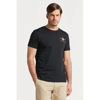 Gant tričko Archive Shield EMB SS T-Shirt čierne