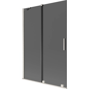 Mexen Velar накрайник за душ кабина 2-крилен плъзгащ се 120 x 150 см, графит, полиран никел - 896-120-000-41-97 (896-120-000-41-97)