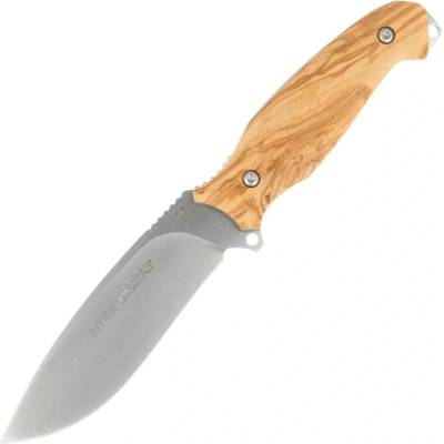 Viper Coltello s pevnou čepelí 3,8 mm, saténová úprava a rukojeť s dřevěnými střenkami