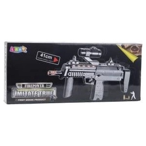 LEAN Toys Toy Rifle Weapon Lights Sounds Sight Black 41cm