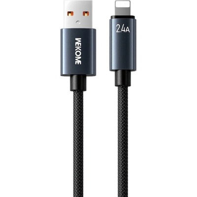 Wekome WDC-63i opletaný nabíjací a dátový USB-A na Lightning 1,2m černý