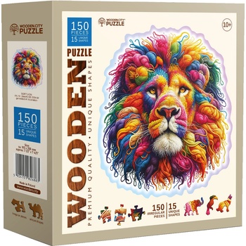 Wooden City - Puzzle Soft Lion wooden - 150 piese