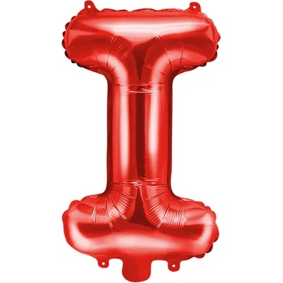 PartyDeco Балон от фолио Mini - Буква I 35см червен