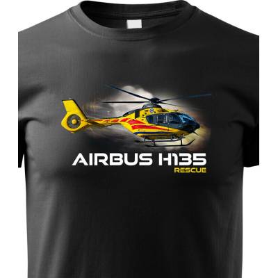 Dětské tričko Airbus Helicopters H135 Rescue ČernáCanvas Dětské tričko Bezvatriko.cz 3250