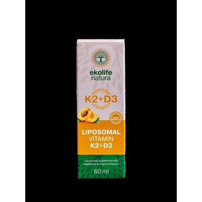 Ekolife Natura Liposomal Vitamin K2 + D3 Meruňka 60 ml