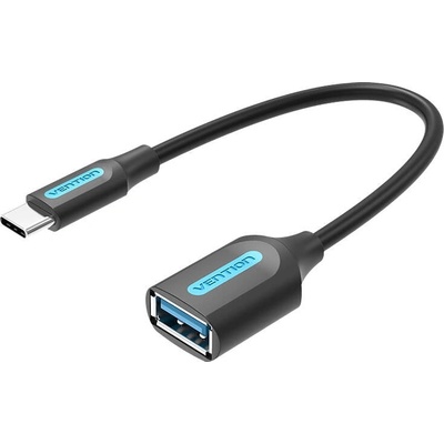 Vention Кабел Vention CCVBB, USB-C 3.1 мъжки към USB-A женски OTG, 0.15m, черен, PVC (CCVBB)