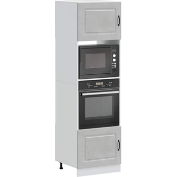 vidaXL Шкафове за фурна, 2 бр. "Kalmar", бетонно сиви, инженерно дърво (3315035)