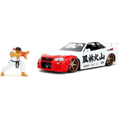 Jada Street Fighter Ryu Nissan Skyline GTR 253255071 1:24